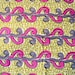 Pink curls African wax print batik fabric BY THE YARD 100% cotton.