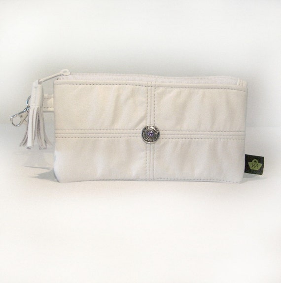 white purse wallet