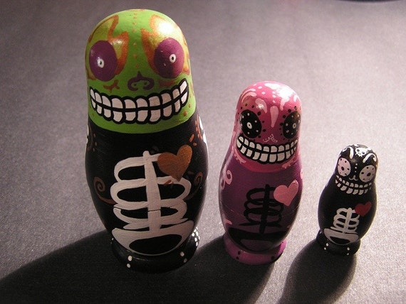 dia de los muertos nesting dolls