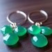Green Onyx Cluster Earrings 14k Gold