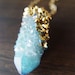 Spirit Quartz Druzy Gold Dipped Necklace
