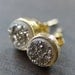 Druzy Drusy Post Earrings - Dainty Gold Stud