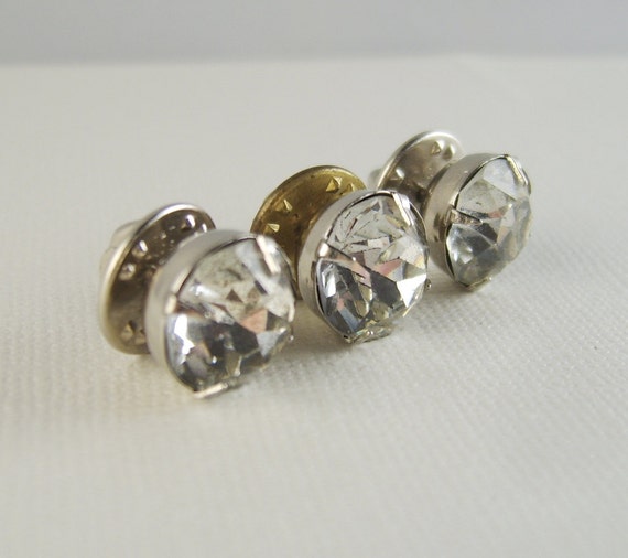 Vintage Rhinestone Pins Clutch Tac Pins Hat Pins Lot