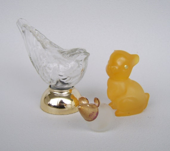 Vintage Avon Animal Perfume Bottles Lot of Three