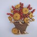 Vintage Floral Wall Hanging Burwood Autumn Chrysanthemums