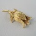Vintage Tulip Brooch Gold Flower Pin