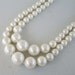 Vintage Pearl Necklace Glass Knotted Bead Strand Fifties