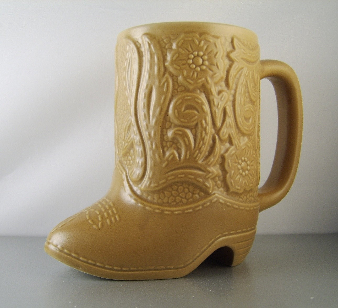 Vintage Cowboy Boot Mug Ceramarte Brazil