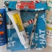 Small Ouch Pouch Clear First Aid Organizer for Diaper Bag Purse (4x5 Dr. Seuss Cat in the Hat Fabric) Fun Baby Shower Gift