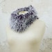 Faux Fur Cowl Scarf, Purple and Fluffy