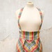 RESERVED Plaid High Waisted Jumper Skirt with Removable Suspenders