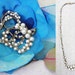 vintage pearl necklace // Vintage Pearl Baubles and Braided Silver Chain Necklace