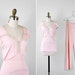 1930s 30s pajamas // Pale Pink Jersey and Lace Art Deco Lingerie Pajamas