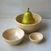 Nesting Bowls - Small Set of Rustic Handmade Ceramic Pottery Bowls - Three Piece Set of Stacking Bowls in Creamy White Rustic Glaze