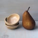 Prep Bowls - Set of Three Rustic Creamy Glazed Stoneware Bowls - Small Handmade Ceramic Pottery Dipping Bowls Ready to Ship Made in USA