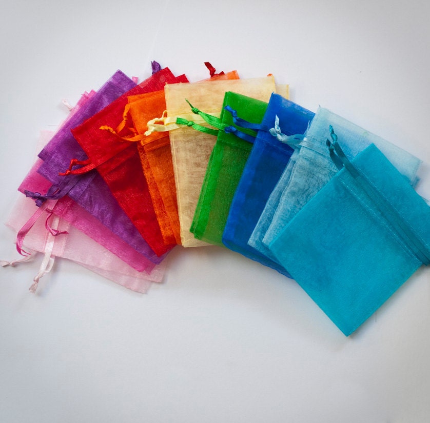 100 Wedding Favor Bird Seed Bags Your Choice of Color