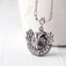 Silver Owl locket - Steampunk locket - Winter jewelry - Owl jewelry (L014)