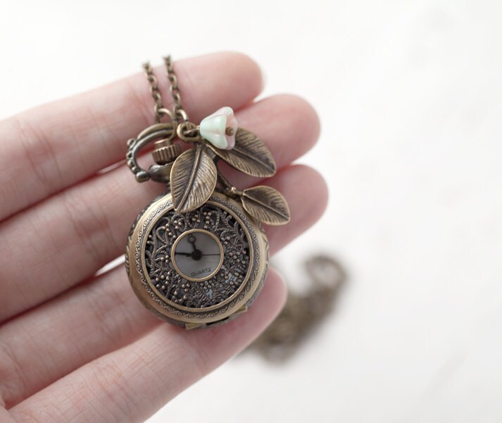 Victorian Pocket Watch necklace PW010 by BeautySpot on Etsy