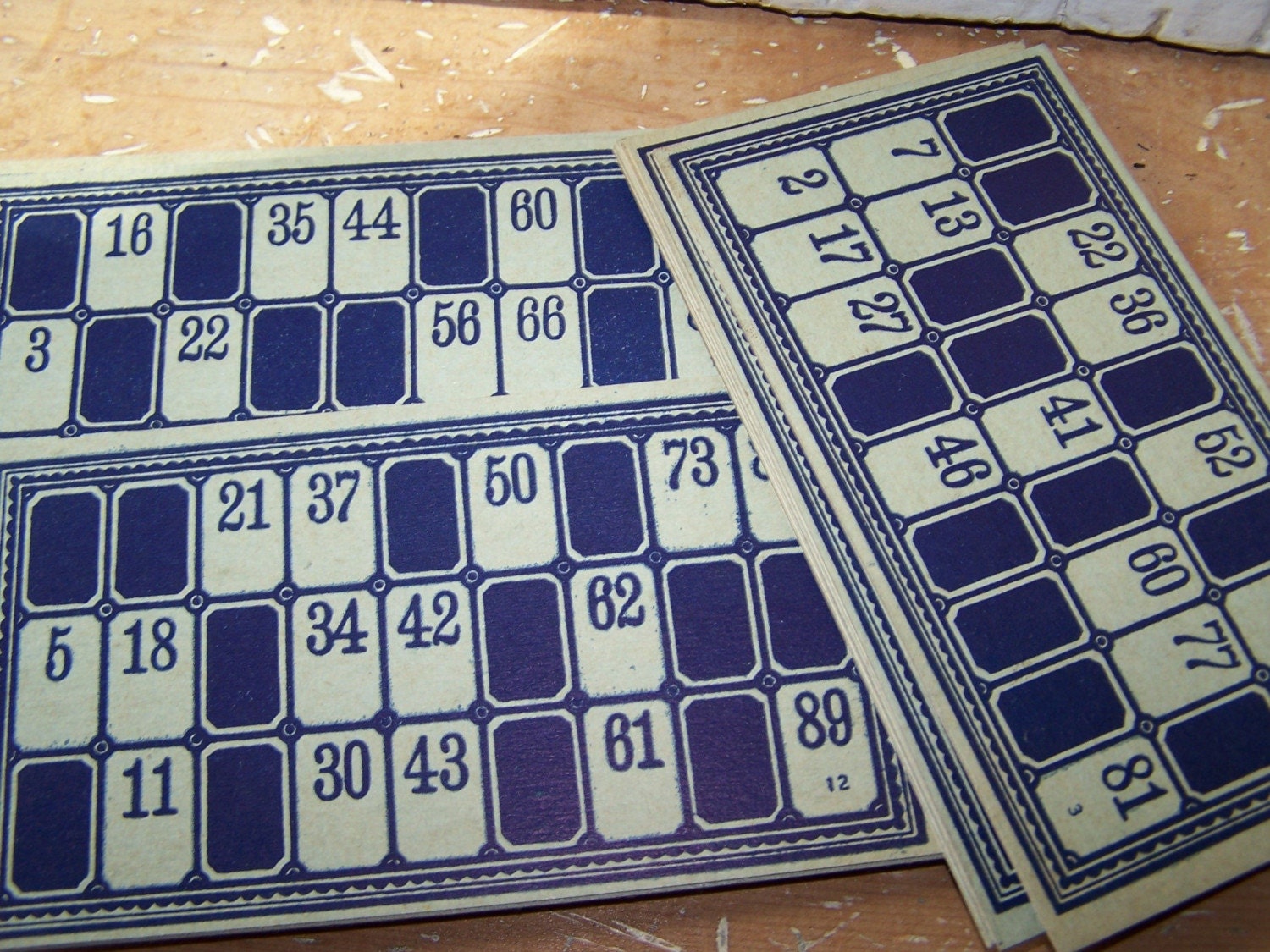 Vintage Bingo Lotto Cards Set of 14