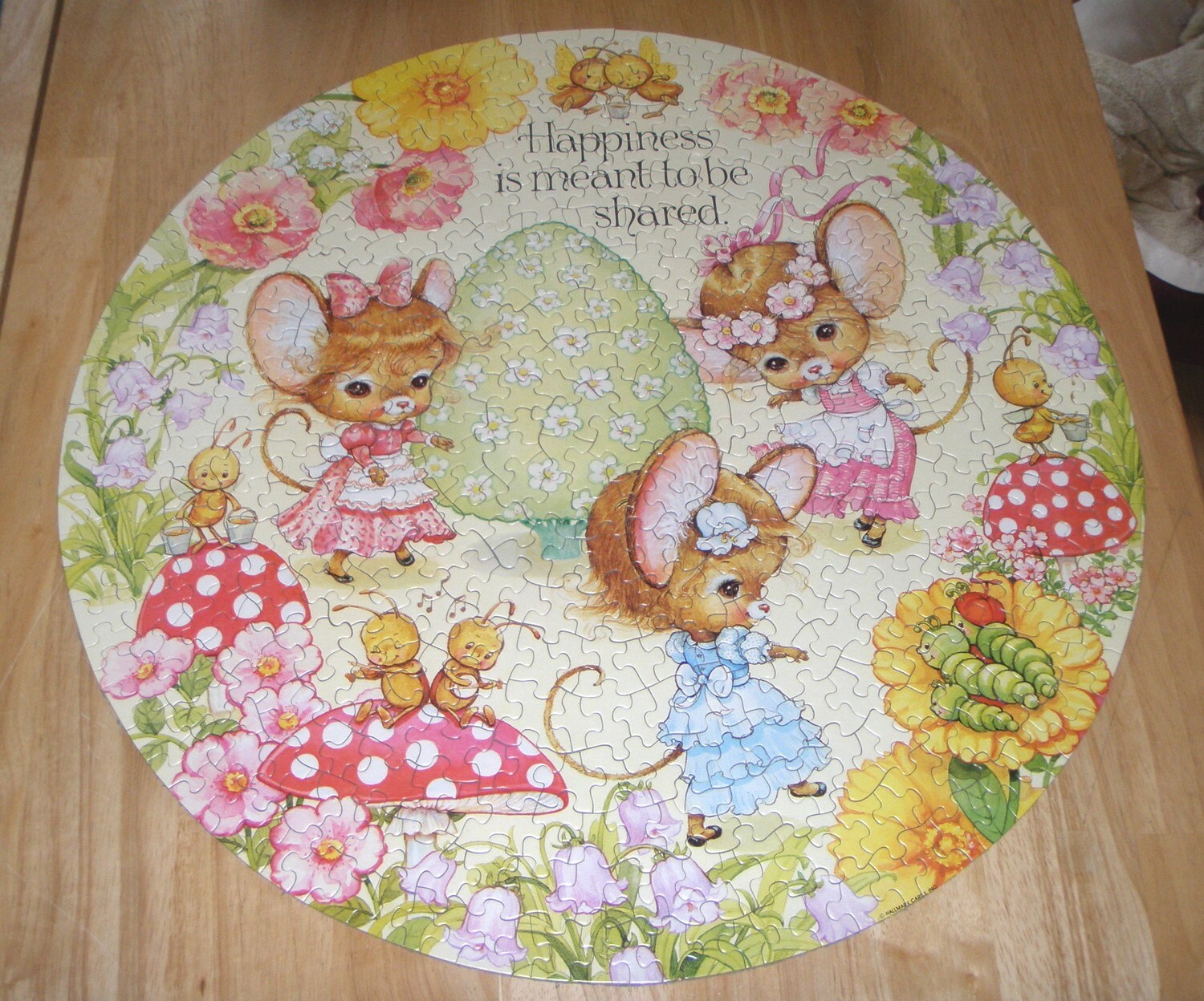 Vintage Springbok Round Circular Jigsaw Puzzle Happyland