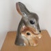 Royal Copley, doe and fawn, vase, ca. 1950, decorative item, planter, vase, ceramic