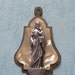 vintage religious medal, st. joseph, made in germany, mother of pearl
