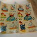 Vintage 1940's Nursery Decals Blue Lamb Dutch Children