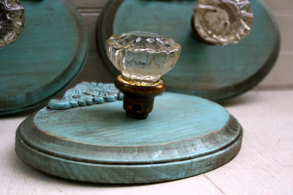 Repurposed Vintage Glass Door Knob Petite Wall Hook