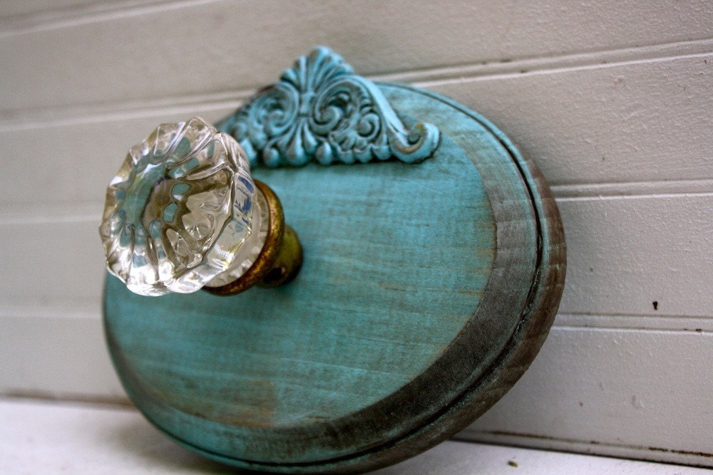 Repurposed Vintage Glass Door Knob Petite Wall Hook