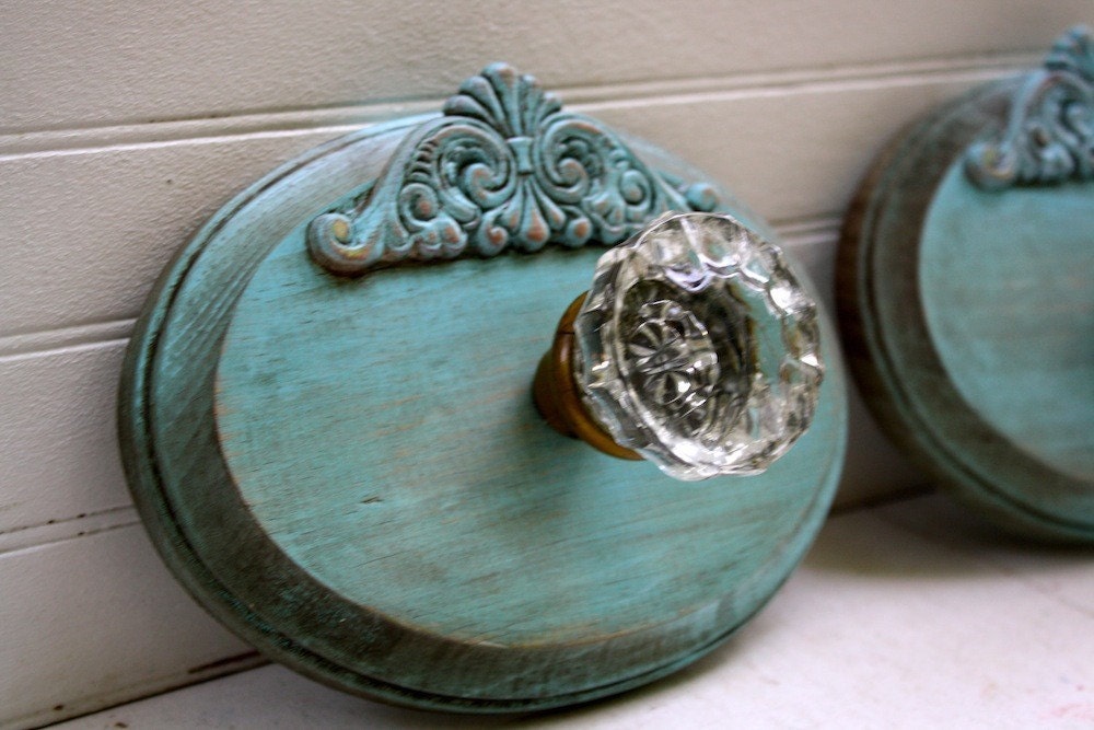 Repurposed Vintage Glass Door Knob Petite Wall Hook