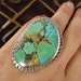 Southwestern Style Ring with large Turquoise in Sterling