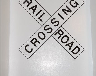 Railroad Crossing Sign- Vinyl Wall Decal