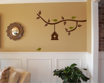 Branch with Birdhouse Large - Vinyl Wall Decal
