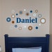 Boy Name with Circles and Dots - Vinyl Wall Decal