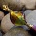 Forest Enchantment Single Hairstick- Autumn Fantasy Glass, Topaz Swarovski Crystal, Vermeil