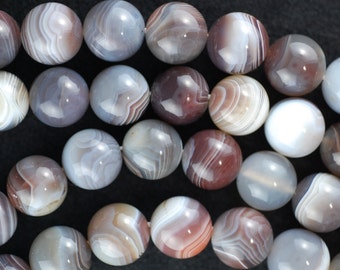 14 Botswana Agate 14mm Round Beads BD736
