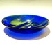 Fused Glass Bowl in Blue and Spring Green