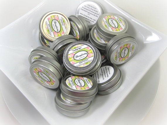 Green Tea Perfume -  Solid Perfume great for travel - alcohol free - shea butter and soy wax blend