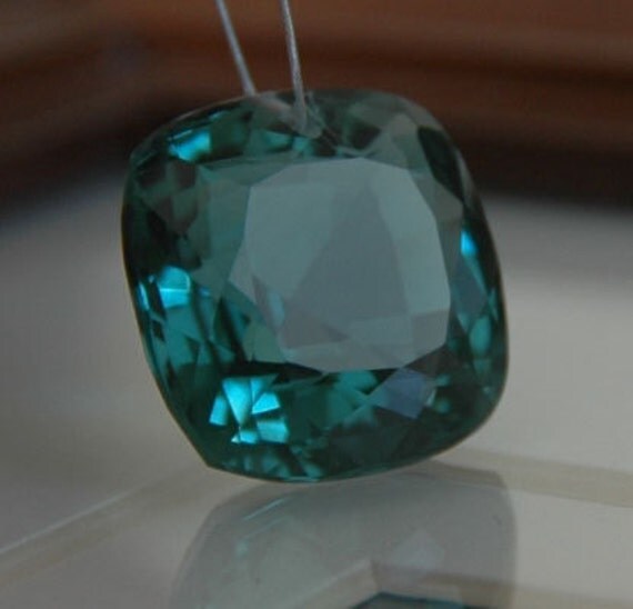 Dark Green Quartz Fancy Cushion Cut