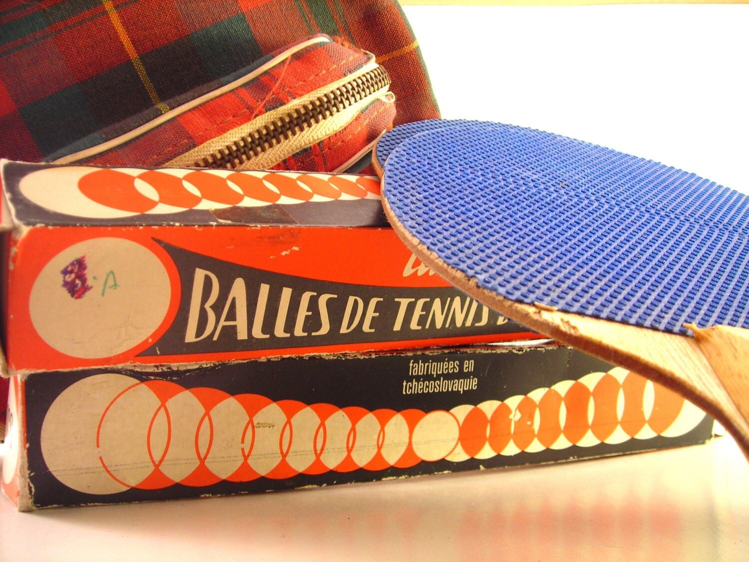 Vintage table tennis / ping pong paddle in a by swingingretro