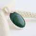 Monbassa silver Necklace ,wire wrapped necklace, green necklace, malachite pendant, gemstone necklace, perfect gift, sterling silver jewelry