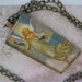 Angel Necklace, Angels Watching Necklace - glass pendant on ox brass 24 inch chain
