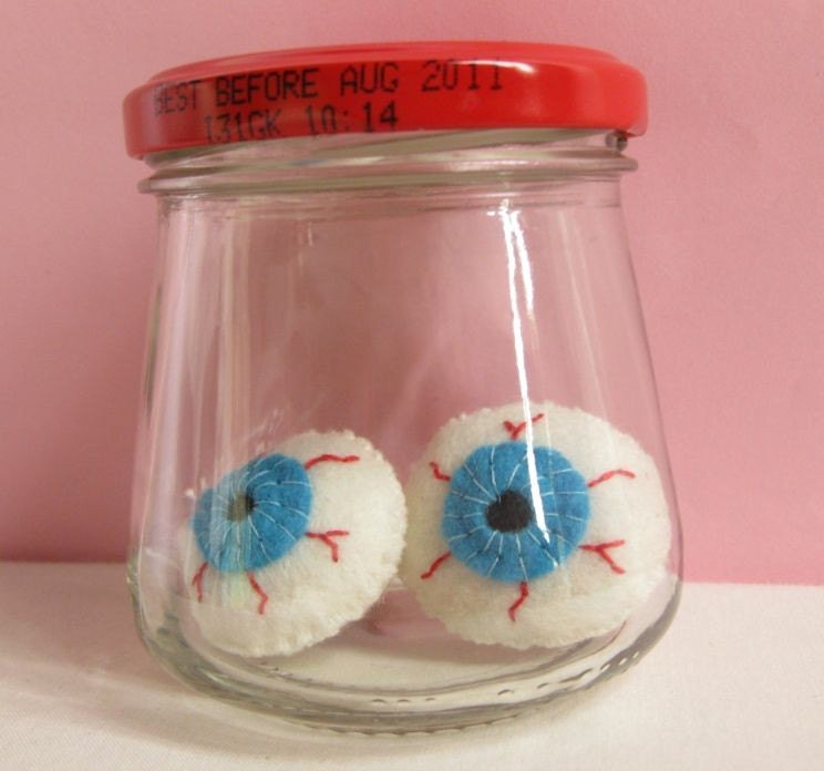Specimen Jar Eyes Blue Anatomical Curio