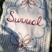 Surreal, embroidered art, bohemian chic, edgy