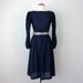 70s navy pinstripe dress (s - m)