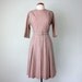 50s oatmeal wool belted dress (s - m)