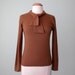 cashmere sweater / knit top bow tie (s - m)