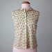 60s blouse / floral sleeveless cotton shirt top (m - l)