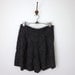 80s shorts / black polka dot rayon high waist pleated (l - xl)