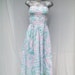 40% off Sale 80s Bustier Sundress Size Extra Small to Small JONI BLAIR Birds and Flowers